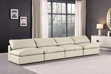 Load image into Gallery viewer, Comfy - Faux Leather Modular Armless Sofa 4 Seats
