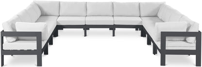 Nizuc - Outdoor Patio 11 Piece Modular Sectional With Gray Frame