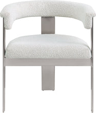 Load image into Gallery viewer, Romeo - Boucle Dining Chair With Silver Base (Set of 2)
