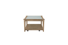 Load image into Gallery viewer, Frosted Glass Top Cocktail Table With Casters - Sand
