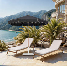 Load image into Gallery viewer, Amalfi - Aluminum Patio Umbrella - White Base / Light Brown Pole
