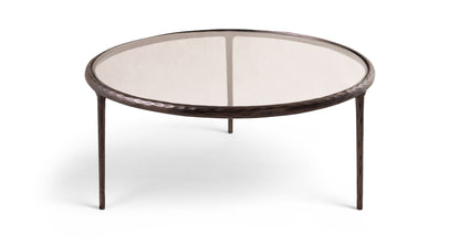 Evren - Glass Top And Aluminum Base Coffee Table