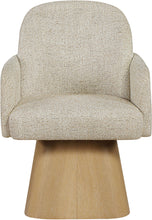 Load image into Gallery viewer, Marlowe - Linen Textured Fabric Upholstered Swivel Dining Arm Chair - Stained Natural
