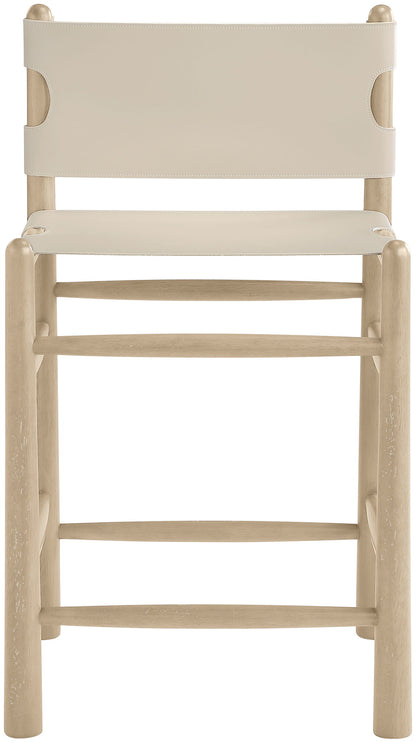 Santos - Upholstered Counter Stool With Stained Natural Base