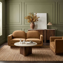 Load image into Gallery viewer, Diviento - Velvet Performance Fabric Upholstered Loveseat
