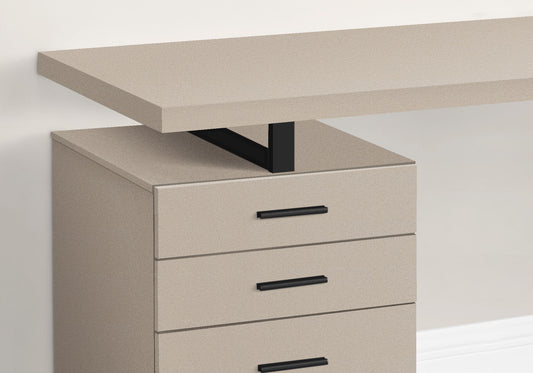 Computer Desk For Home Office, Laptop, Left Right Set Up, Storage Drawers - Beige