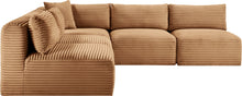 Load image into Gallery viewer, Shaggy - Fabric 5 Piece Modular Corner Armless Sectional
