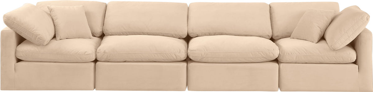 Indulge - Velvet 4 Seat Modular Sofa