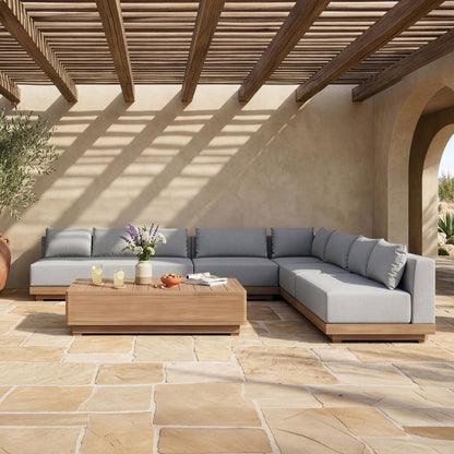 Solace - Olefin 5 Piece Outdoor Patio Modular Sectional