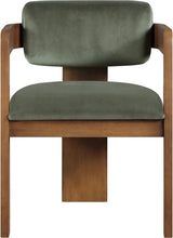 Load image into Gallery viewer, Sacha - Velvet Dining Chair With Brown Base (Set of 2)
