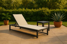 Load image into Gallery viewer, Maldives - Water Resistant Outdoor Patio Adjustable Sun Chaise Lounge Chair With Gray Base
