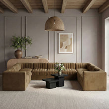 Load image into Gallery viewer, Rummi - Velvet Performance Fabric Upholstered 9 Piece Modular Sectional

