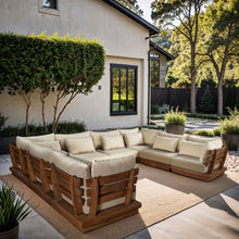 Load image into Gallery viewer, Mirella - 8 Piece Water Resistant Fabric Upholstered Outdoor Patio Modular Sectional
