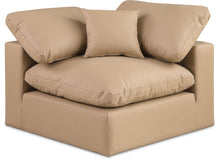 Load image into Gallery viewer, Comfy - Faux Leather Corner Chair - Tan
