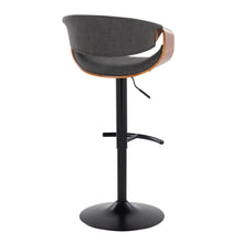 Load image into Gallery viewer, Curvo - Mid Century Modern Adjustable Barstool With Swivel &amp; Rounded T Footrest (Set of 2)
