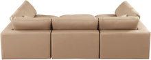 Load image into Gallery viewer, Comfy - 6 Piece Faux Leather Sectional - Tan
