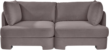 Hammond - Velvet Performance Fabric Upholstered 2 Piece Loveseat