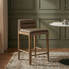 Load image into Gallery viewer, Ellis - Vegan Leather Upholstered Counter Stool (Set of 2) - Brown Base
