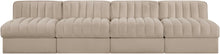 Load image into Gallery viewer, Rummi - Armless Velvet Performance Fabric Upholstered 4 Piece Modular Sofa
