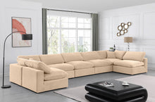 Load image into Gallery viewer, Comfy - 7 Piece Velvet Modular Armless Sectional
