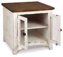 Load image into Gallery viewer, Wystfield - Rectangular End Table - 2 Doors - White / Brown
