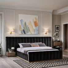 Load image into Gallery viewer, Amara - Velvet Upholstered Bed

