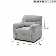 Load image into Gallery viewer, Hamilton - Chair With Hand Applied Nailhead Trim And Pillow Top Arm Cushions
