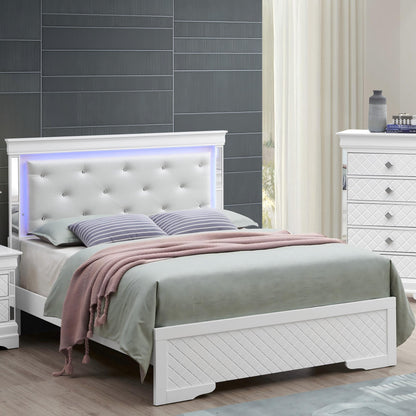 Chic Transitional Full Bed - Champagne