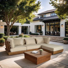 Load image into Gallery viewer, Mirella - 4 Piece Water Resistant Fabric Outdoor Patio Modular Sectional
