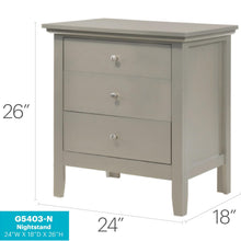 Load image into Gallery viewer, 3 Drawer Nightstand &amp; Dove Tailed Drawers
