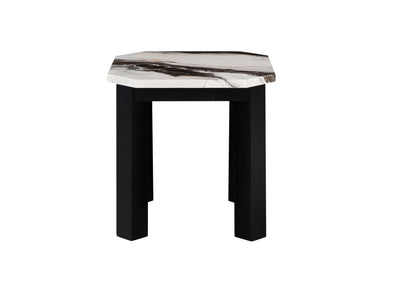 T06 - Coffee Table With 2 End Tables - Black / White