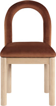 Load image into Gallery viewer, Conrad - Velvet Dining Chair With Natural Legs
