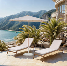 Load image into Gallery viewer, Fiji - Aluminum Patio Umbrella With Round White And Teak Base
