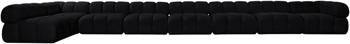 Orin - Velvet Performance Fabric Upholstered 8 Piece L-Shaped Sectional