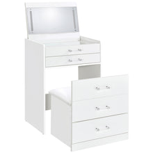 Load image into Gallery viewer, Danbury Makeup Vanity Table with LED Mirror and Stool
