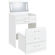 Load image into Gallery viewer, Danbury Makeup Vanity Table with LED Mirror and Stool
