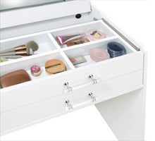 Load image into Gallery viewer, Danbury Makeup Vanity Table with LED Mirror and Stool
