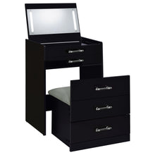 Load image into Gallery viewer, Danbury Makeup Vanity Table with LED Mirror and Stool
