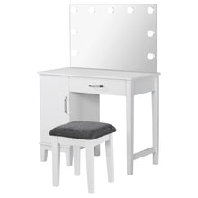 Load image into Gallery viewer, Elijah Makeup Vanity Table with LED Mirror and Stool
