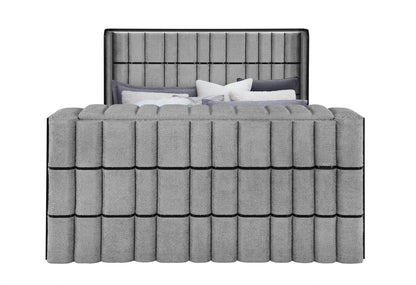 Isabella - King Bed Headboard With LED - Gray