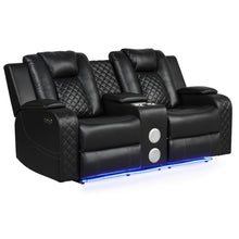 Load image into Gallery viewer, Benz - Power Reclining Loveseat &amp; LED Lighting And Built In USB
