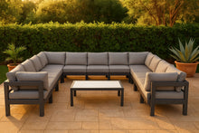 Load image into Gallery viewer, Nizuc - Outdoor Patio 13 Piece Modular Sectional With Gray Frame
