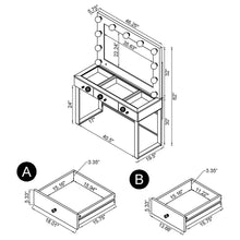 Load image into Gallery viewer, Umbridge Makeup Vanity Table with LED Mirror - Ego Home Furniture
