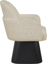 Load image into Gallery viewer, Marlowe - Linen Textured Fabric Upholstered Swivel Dining Arm Chair - Stained Black
