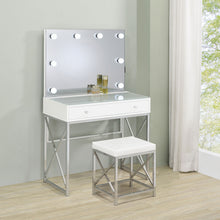 Load image into Gallery viewer, Eliza Makeup Vanity Table with LED Mirror and Stool
