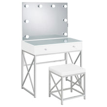 Load image into Gallery viewer, Eliza Makeup Vanity Table with LED Mirror and Stool
