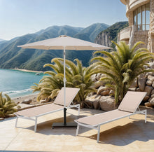 Load image into Gallery viewer, Fiji - Aluminum Patio Umbrella With Square Black And White Base
