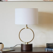 Load image into Gallery viewer, Bedroom Table Lamp With Circular Design - White
