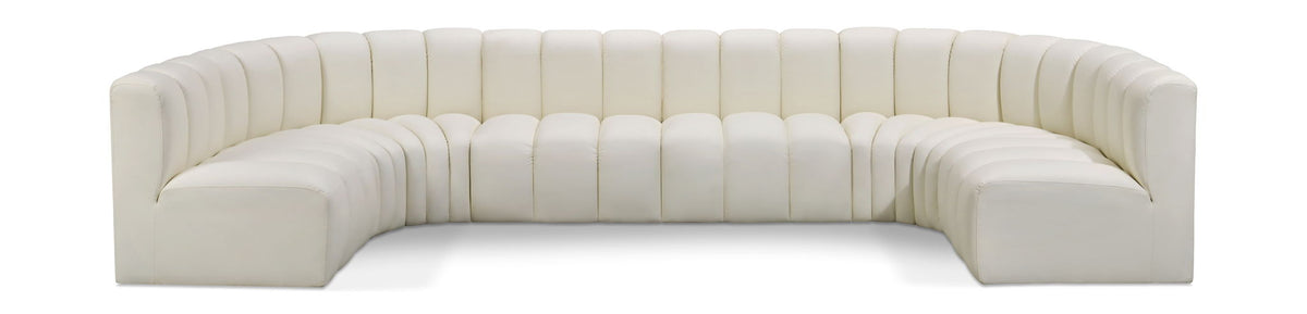 Arc - Faux Leather Modular U-Shaped Sectional