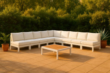 Load image into Gallery viewer, Nizuc - Outdoor Patio 9 Piece Modular Sectional With White Frame
